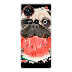 Чехол (ТПУ) Милые собачки для ZTE Nubia Z70 Ultra – Смешной Мопс