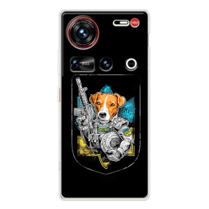 Чехол с принтом для ZTE Nubia Z70 Ultra (Патрон Воин)