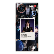 Чехлы Венсдей на ZTE Nubia Z70 Ultra Уэнсдей (AlphaPrint) (коллаж Уэнздей)