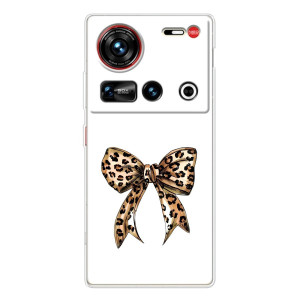 Чехол банты для ZTE Nubia Z70 Ultra – Леопардовый принт