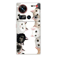 Чехол с милыми котиками на ЗТЕ Нюбия З70 Ультра