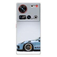 Чохол з авто Порше для ZTE Nubia Z70 Ultra – Блакитний Порше