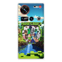 Чохол з картинками Майнкрафт для 

t𝙕 TEE Нuбіа Ž70 Yлтра – Майнкрафт фон