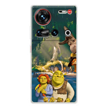 Друкований чохол з принтом Шрек для ZTE Nubia Z70 Ultra – Шрек і Фіона
