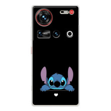 Чехол с принтом Стич на ZTE Nubia Z70 Ultra (Стич на черном)