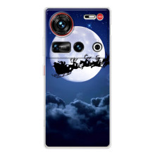 Новогодние Чехлы для 傳說 ZTE Nubia Z70 Ultra (VPrint) – Санта - луна