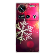 Новогодние Чехлы для 傳說 ZTE Nubia Z70 Ultra (VPrint) – Снежинка