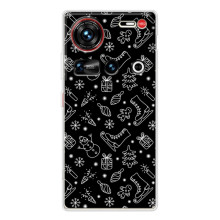 Новогодние, Праздничные Чехлы для ZTE Nubia Z70 Ultra - 2024 год – Новогодний фон