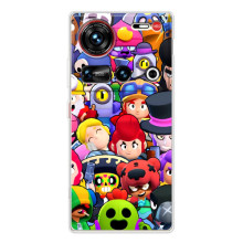 Силиконовый Чехол на ZTE Nubia Z70 Ultra с картинкой Brawl Stars (Персонажи)