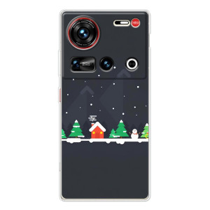 Силиконовый бампер на рождество для ZTE Nubia Z70 Ultra – Город зимний