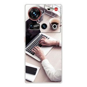 Силиконовый бампер (Работники) на ZTE Nubia Z70 Ultra – Офисный работник