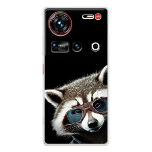Силиконовый Чехол с Енотами на ZTE Nubia Z70 Ultra – Стильный Енот