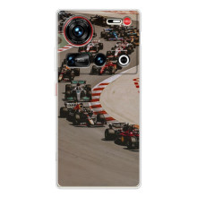 Чехол с прнтом Формула 1 на ZTE Nubia Z70 Ultra – Боліди на трасі