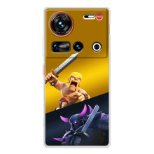 Чохол з героями Клеш Рояль для ZTE Nubia Z70 Ultra (Варвар проти Пекка)