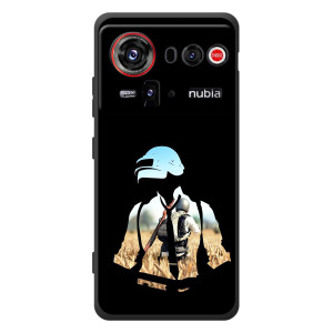 Силиконовый чехол с картинкой "Герой Pubg" на ZTE nubia Z80 Ultra (Пубг мен)