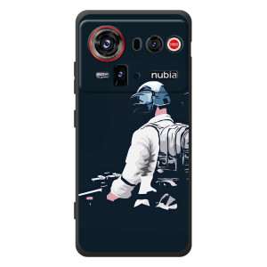 Силиконовый чехол с картинкой "Герой Pubg" на ZTE nubia Z80 Ultra (В экиперовке)