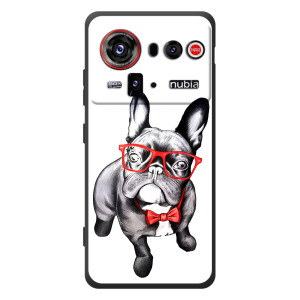 Бампер для ZTE nubia Z80 Ultra с картинкой "Песики" (В очках)
