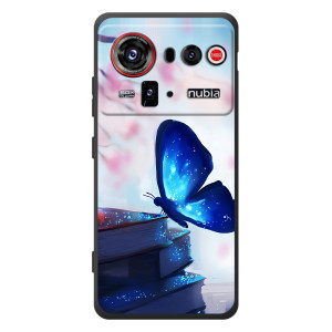 Силіконовий бампер з картинкою звірів для ZTE nubia Z80 Ultra (Метелик синій)