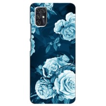 Чехлы (ART) Цветы на ZTE V2020 Smart (VPrint) (Голубые Бутоны)