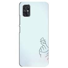 Чехлы (Знак сердечка) на ZTE V2020 Smart (Сердце на голубом)