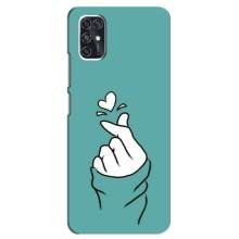Чехлы (Знак сердечка) на ZTE V2020 Smart (Сердечко на бирюзовом)