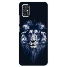 Чехол с картинкой на ZTE Blade V2020 Smart (Лев - синий)