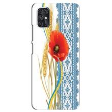 Силиконовый Чехол на ZTE Blade V2020 Smart с картинкой Вышиванки (Вышиванка с цветком)