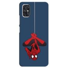 Чехол Супергерой Человека Паука на ZTE V2020 Smart (На паутине)