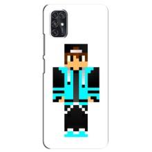 Чехлы для ZTE Blade V2020 Smart (Персонажи Майн Крафт) (Мальчик в голубом)