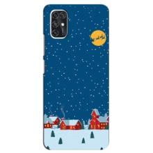 Силиконовый бампер на рождество для ZTE V2020 Smart (Город в снегу)