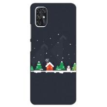 Силиконовый бампер на рождество для ZTE V2020 Smart (Город зимний)