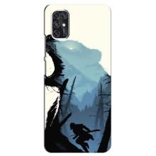 Силиконовый бампер с картинкой животных для ZTE V2020 Smart (Медведь и лес)