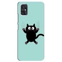 Силиконовый чехол с котиком для ZTE Blade V2020 Smart (Падающий кот)