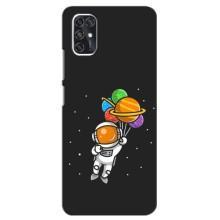Силиконовый Чехол с принтом "Космонавты" на ZTE V2020 Smart (Космонавт с шариками)