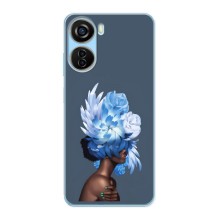 Чехлы (ART) Цветы на ZTE V40 Design (VPrint) (Квіти на голові)