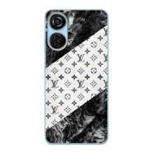 Чехол Стиль Louis Vuitton на ZTE V40 Design (LV на белом)