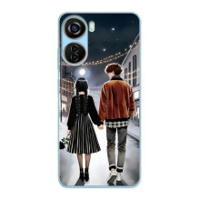 Чехол с дизайном Венздей 2 на ZTE V40 Design – Уэнсдей и Тайлер