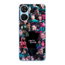Чохол Гра в кальмара для ZTE V40 Design – Колаж гра кальмара