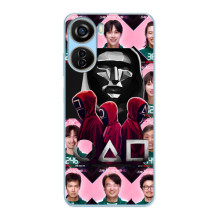 Чохол Гра в кальмара для ZTE V40 Design – Персонажі гри кальмара