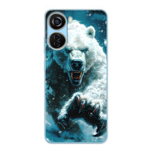 Чехол с картинкой «Хищники» для ZTE V40 Design (Медведь)