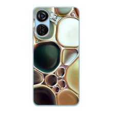 Мраморный чехол на ZTE V40 Design (VPrint) (Радужный Мрамор)
