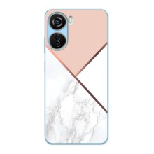 Мраморный чехол на ZTE V40 Design (VPrint) (Тройной мрамор)