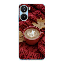 Чехол с уникальным дизайном «Осень с кофе» для ZTE V40 Design – Кофе на пледе