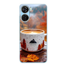 Чехол с уникальным дизайном «Осень с кофе» для ZTE V40 Design – Кофе на природе