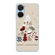 Рождественские Чехлы для ZTE V40 Design (VPrint) (Merry Christmas)