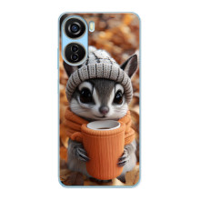 Друкований чохол 'Звірята з кавою' для ZTE V40 Design