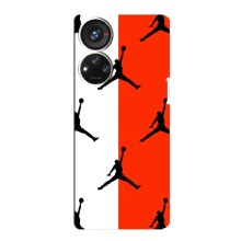 Чехлы для ZTE Blade V40s - с картинкой JORDAN (AlphaPrint) (Лого Джордан)