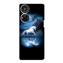 Чехол для ЗТЕ В40с - (Единорожки - Новинки) (AlphaPrint) (Единорог)