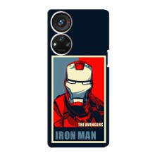 Чехол Супергерой Железный человек на ZTE Blade V40s (Art Iron man)