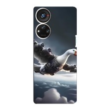 Чехол с мемом Тралалело тралала на ZTE Blade V40s (Бомбардини гусини)